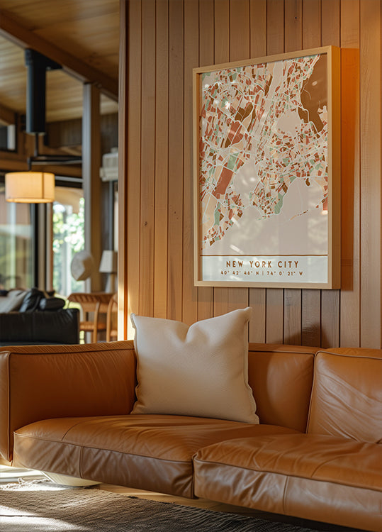 Black Maps Earth Tones 61 -juliste