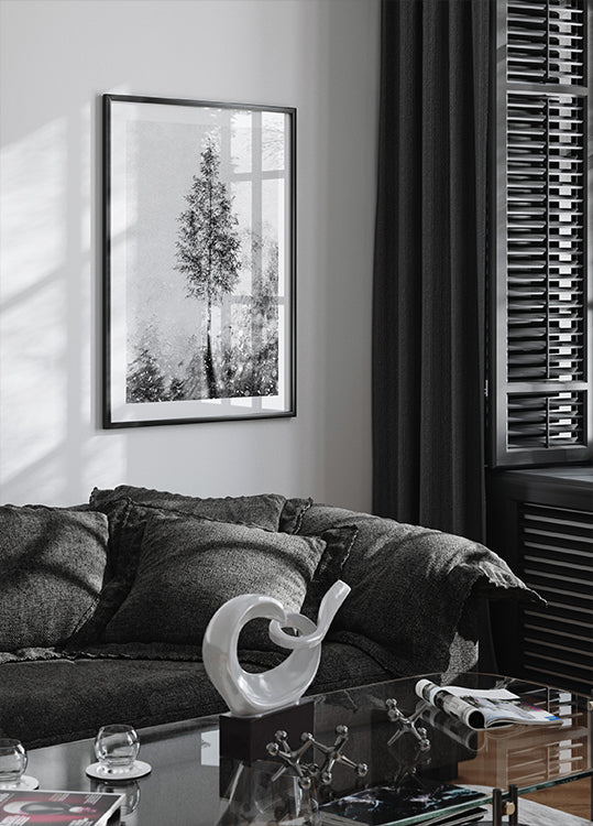 Woven natural dreams black &amp; white Plakat