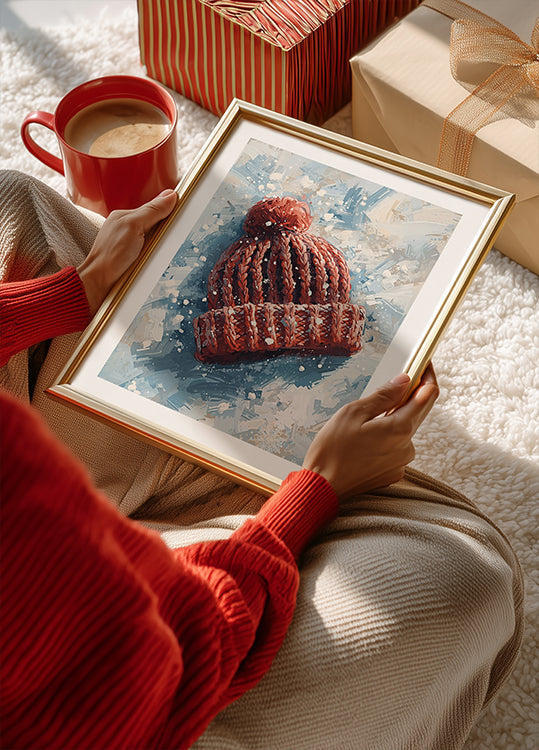 Mütze im Schnee -juliste