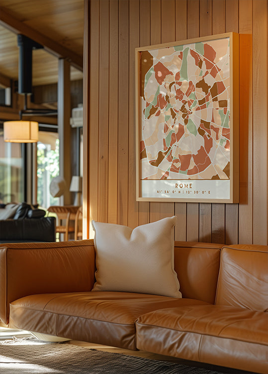 Black Maps Earth Tones 72 -juliste