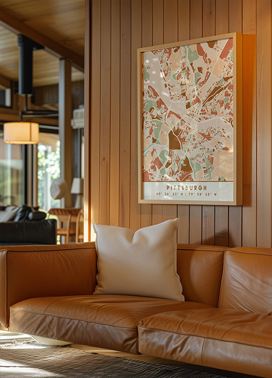 Black Maps Earth Tones 67 -juliste