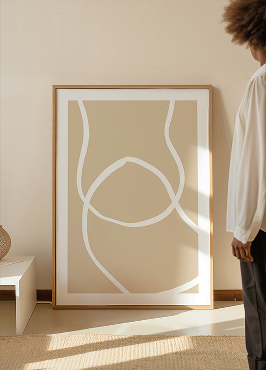 Beige Lines 04 -juliste