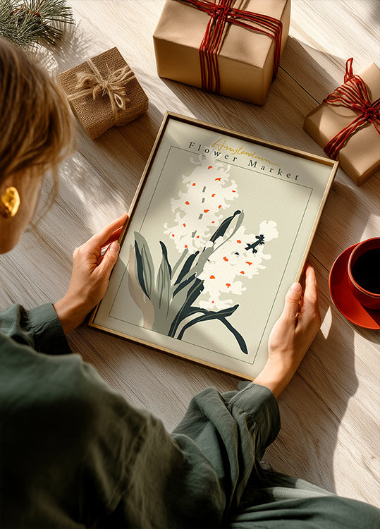 Kukkamarkkinat Amsterdamin hyasinttijuliste