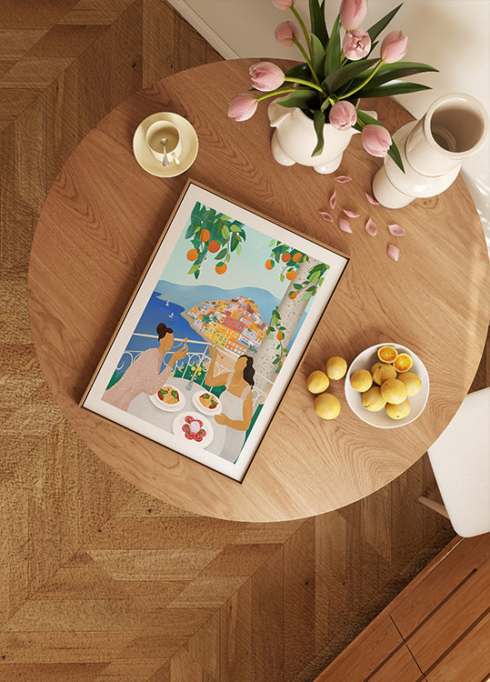 Tytöt Positanossa -juliste