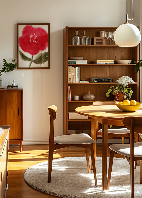 Punainen kukka Cierra-julisteeseen