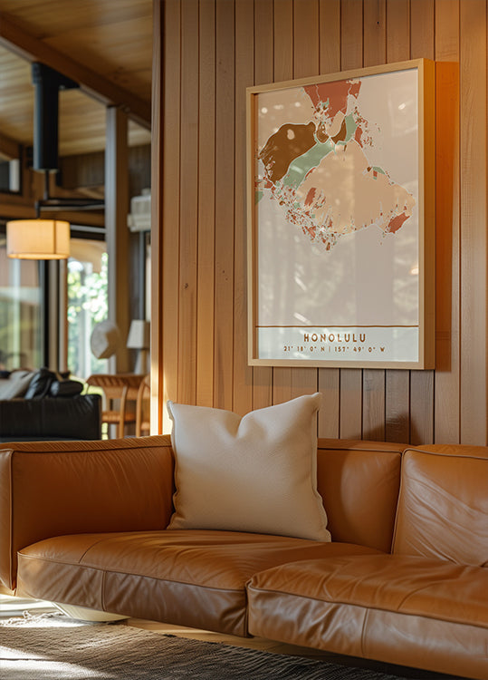 Black Maps Earth Tones 33 -juliste