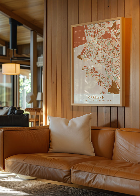 Black Maps Earth Tones 62 Plakat