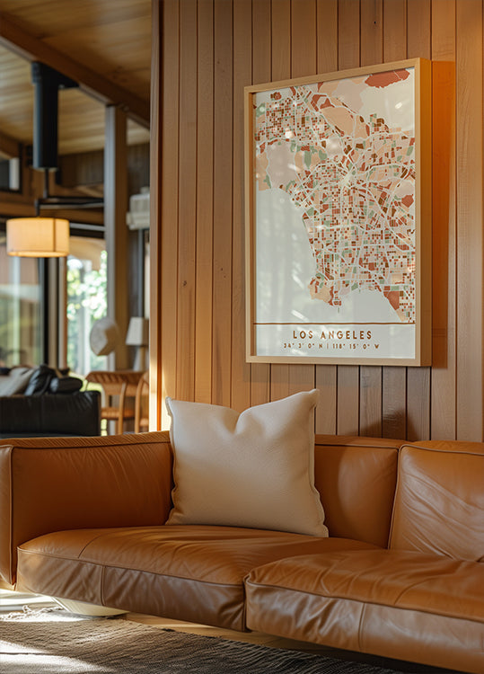 Black Maps Earth Tones 42 -juliste