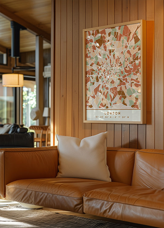 Black Maps Earth Tones 41 -juliste