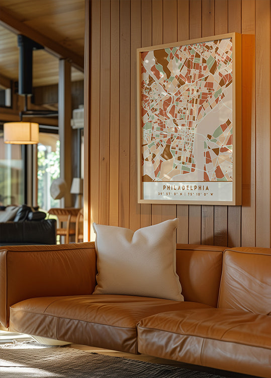 Black Maps Earth Tones 65 -juliste