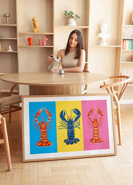 Lobster Langoustines Pop Art -juliste