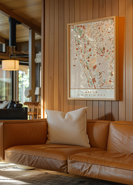 Black Maps Earth Tones 46 -juliste