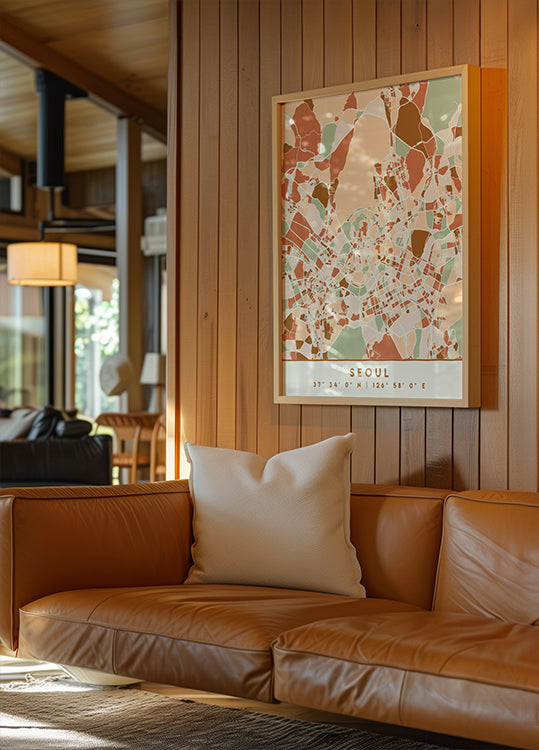 Black Maps Earth Tones 79 -juliste