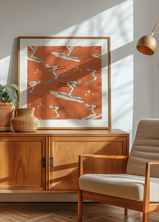 Talviurheilu Retro Vintage Ski Blue.png (UUSI)