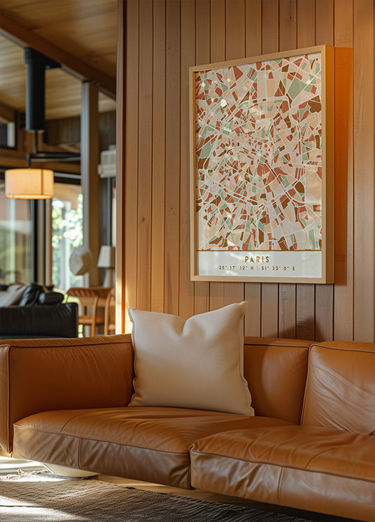 Black Maps Earth Tones 64 -juliste