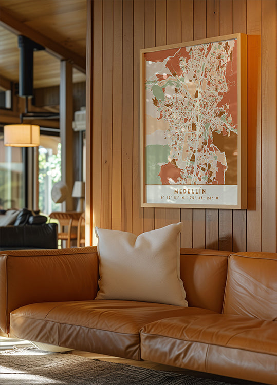 Black Maps Earth Tones 49 -juliste