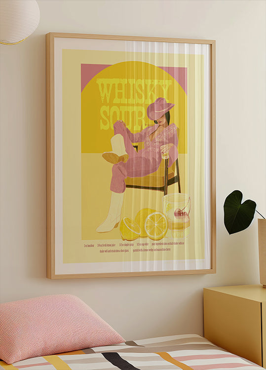 Jlr Whiskysour vaaleanpunainen kopiojuliste