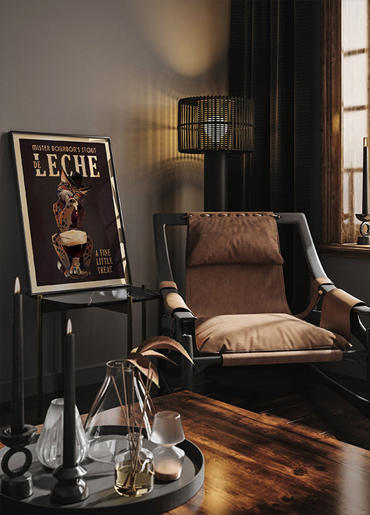 Bourbon De Leche Guinness -tyylinen kissataidejuliste