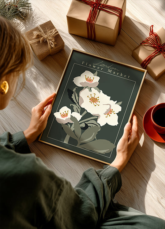 Flower Market London Hellebore -juliste