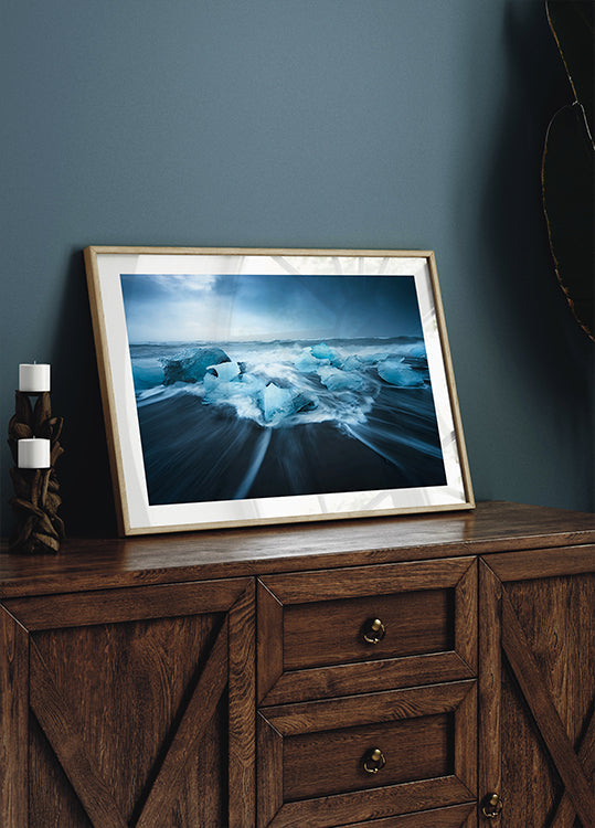 Sininen jääjuliste