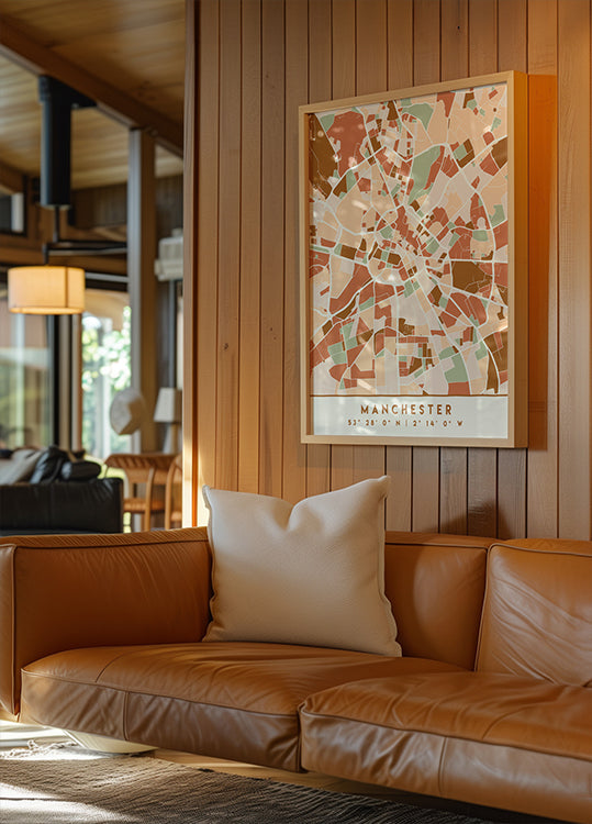 Black Maps Earth Tones 45 -juliste