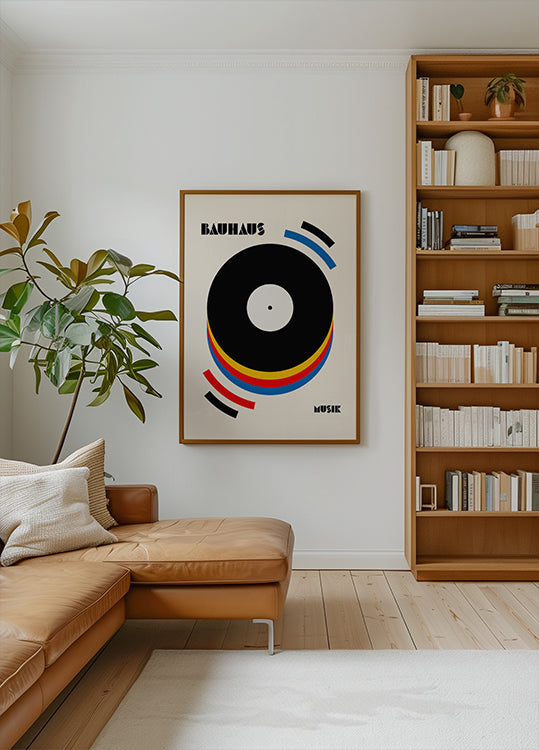 Bauhaus Music Retro kuvitusjuliste