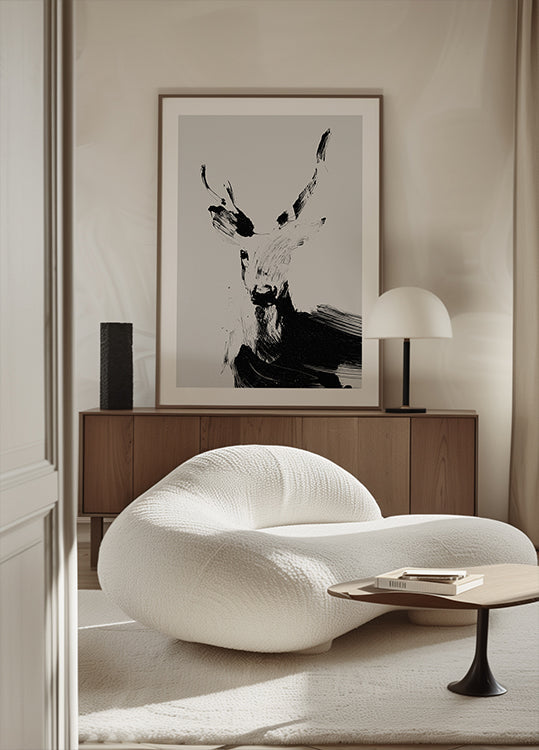 Brushstroke Deer II -juliste