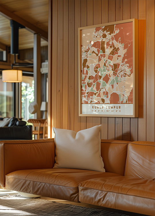 Black Maps Earth Tones 37 -juliste