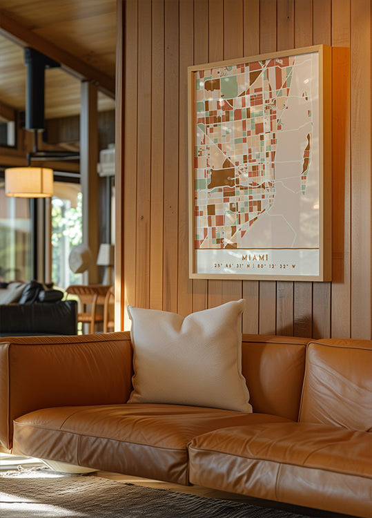 Black Maps Earth Tones 53 -juliste