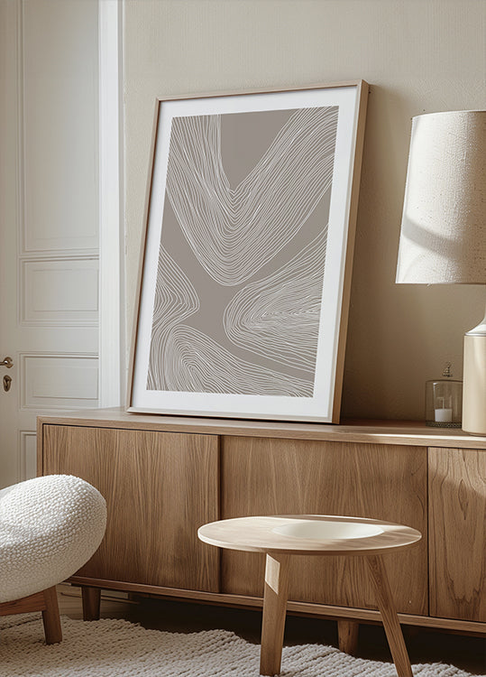 Flowing Contours Line Art -juliste
