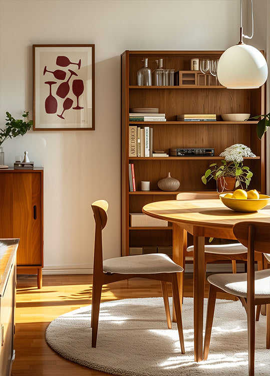 Abstrakti viinilasit juliste