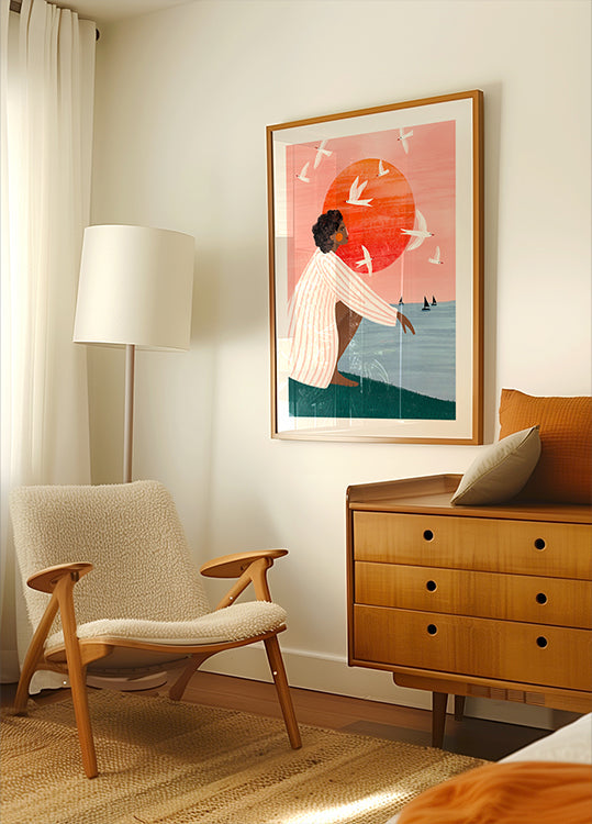 Auringonlasku omalla julisteellani