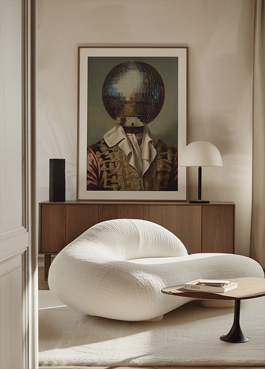 DiscoHead King / Altered Collage Art (UUSI)