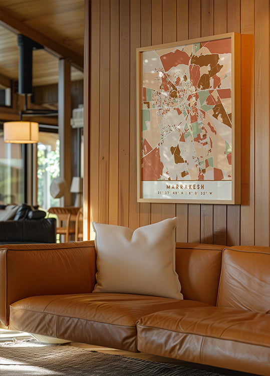 Black Maps Earth Tones 47 -juliste