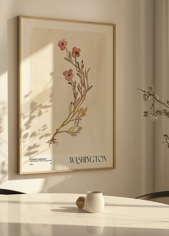 Akvarellipainatuskokoelma. Kukkatori - Washington