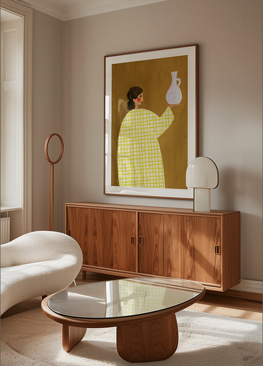 Nainen maljakolla -juliste