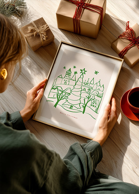 Hyvää joulua kaupunkijuliste