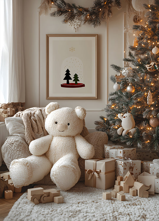 Juliste tanssivat lumihiutaleet