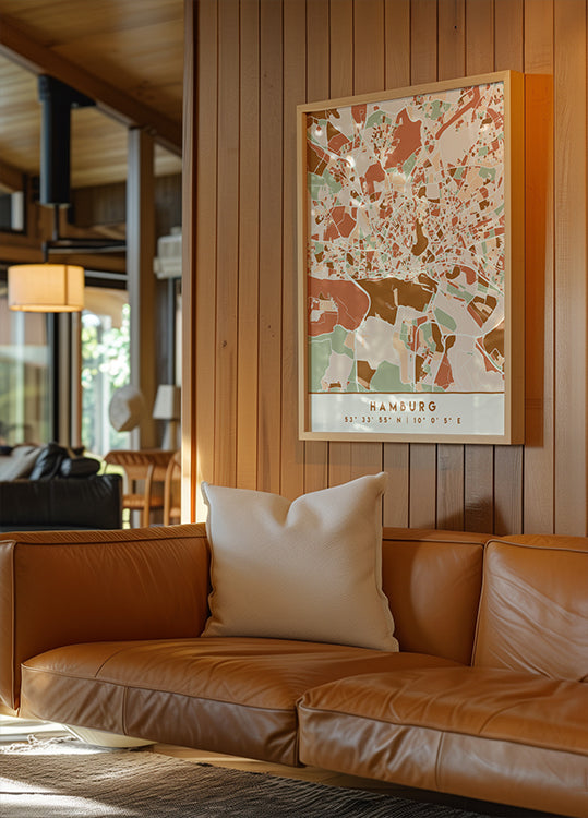 Black Maps Earth Tones 31 -juliste