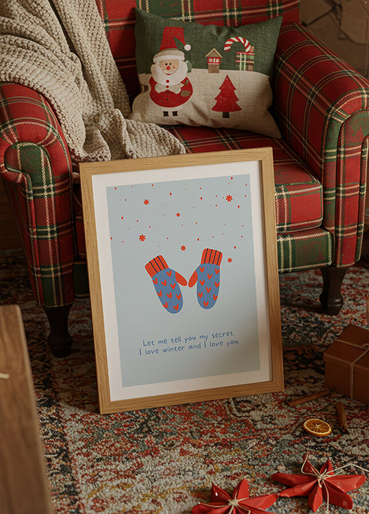 Rakastan talvea ja rakastan sinua Juliste