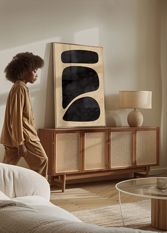 Minimal Black Shapes -juliste