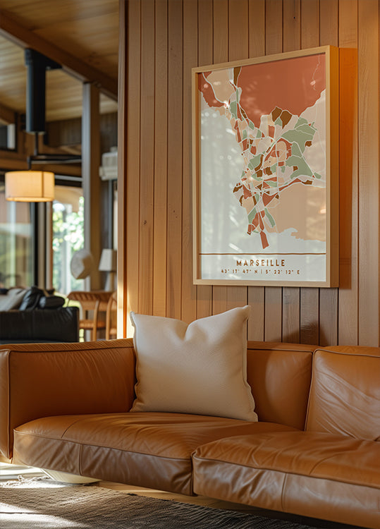 Black Maps Earth Tones 48 -juliste