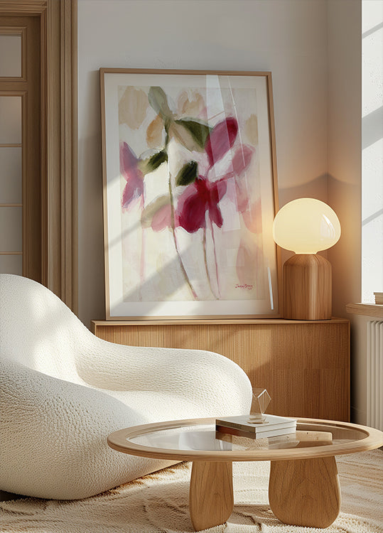 Kasvitieteellinen violetti ja kultainen juliste