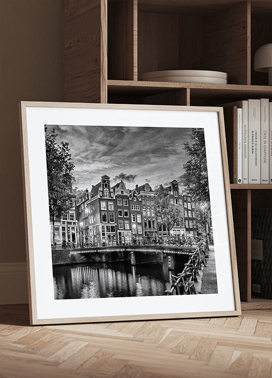 AMSTERDAM Idyllinen vaikutelma Single - Monochrome Posterista