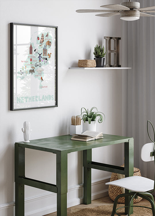 The Netherlands Illustration by Artist Carla Daly Plakat