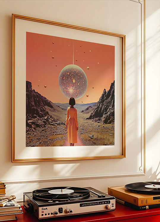 Space Disco Collage Art -juliste