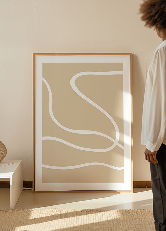 Beige Lines 01 -juliste
