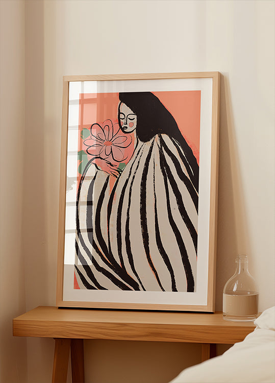 Hiljainen hetki (persikka) -juliste