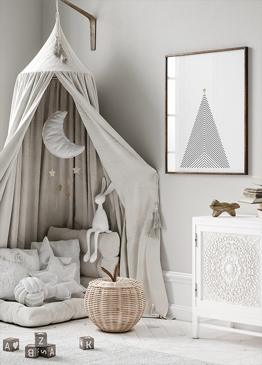 Minimal Christmas Tree Plakat