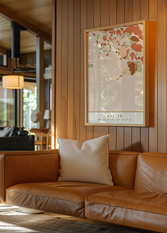 Black Maps Earth Tones 58 -juliste